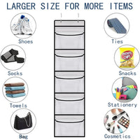 5-Pocket Over-the-Door Hanging Organizer – No Drill Closet Storage