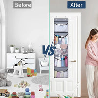 5-Pocket Over-the-Door Hanging Organizer – No Drill Closet Storage