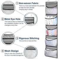 5-Pocket Over-the-Door Hanging Organizer – No Drill Closet Storage