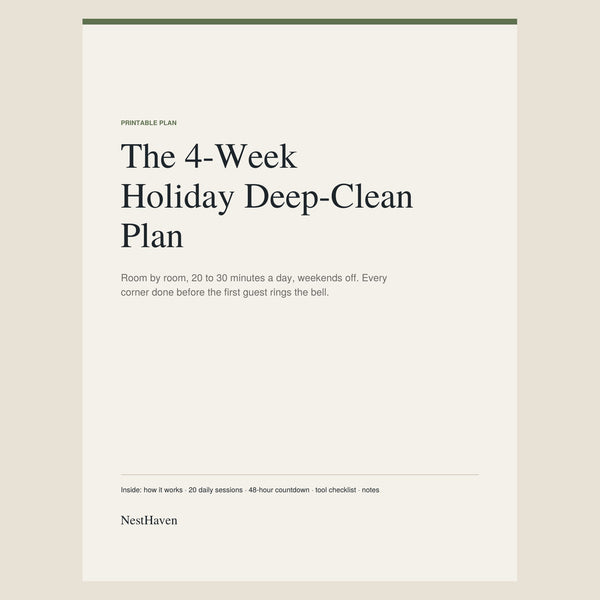 Cover of The 4-Week Holiday Deep-Clean Plan printable